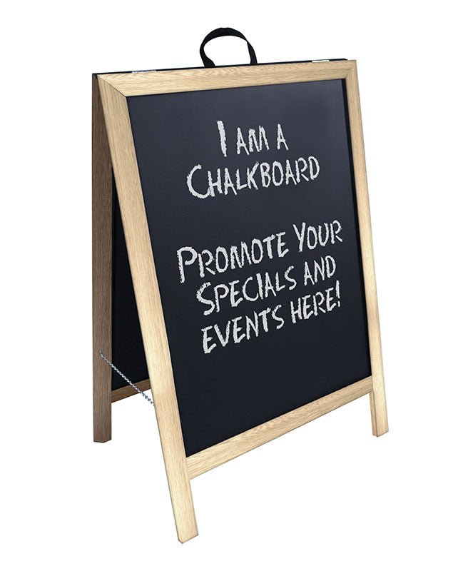 A-Frame Sidewalk Chalkboard Sign – Double Sided