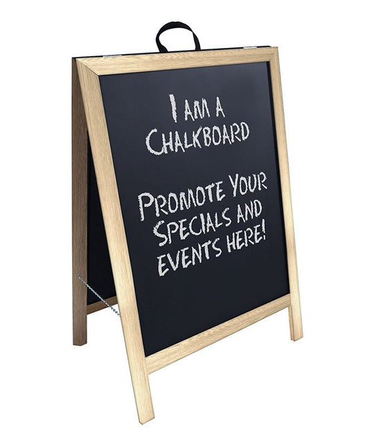 A-Frame Sidewalk Chalkboard Sign – Double Sided
